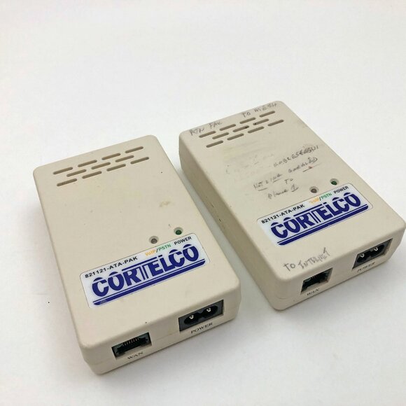 Cortelco 821121 VOIP/PSTN Power Analog Phone Terminal Adapter Set - 2 Used AS-IS - Picture 1 of 5
